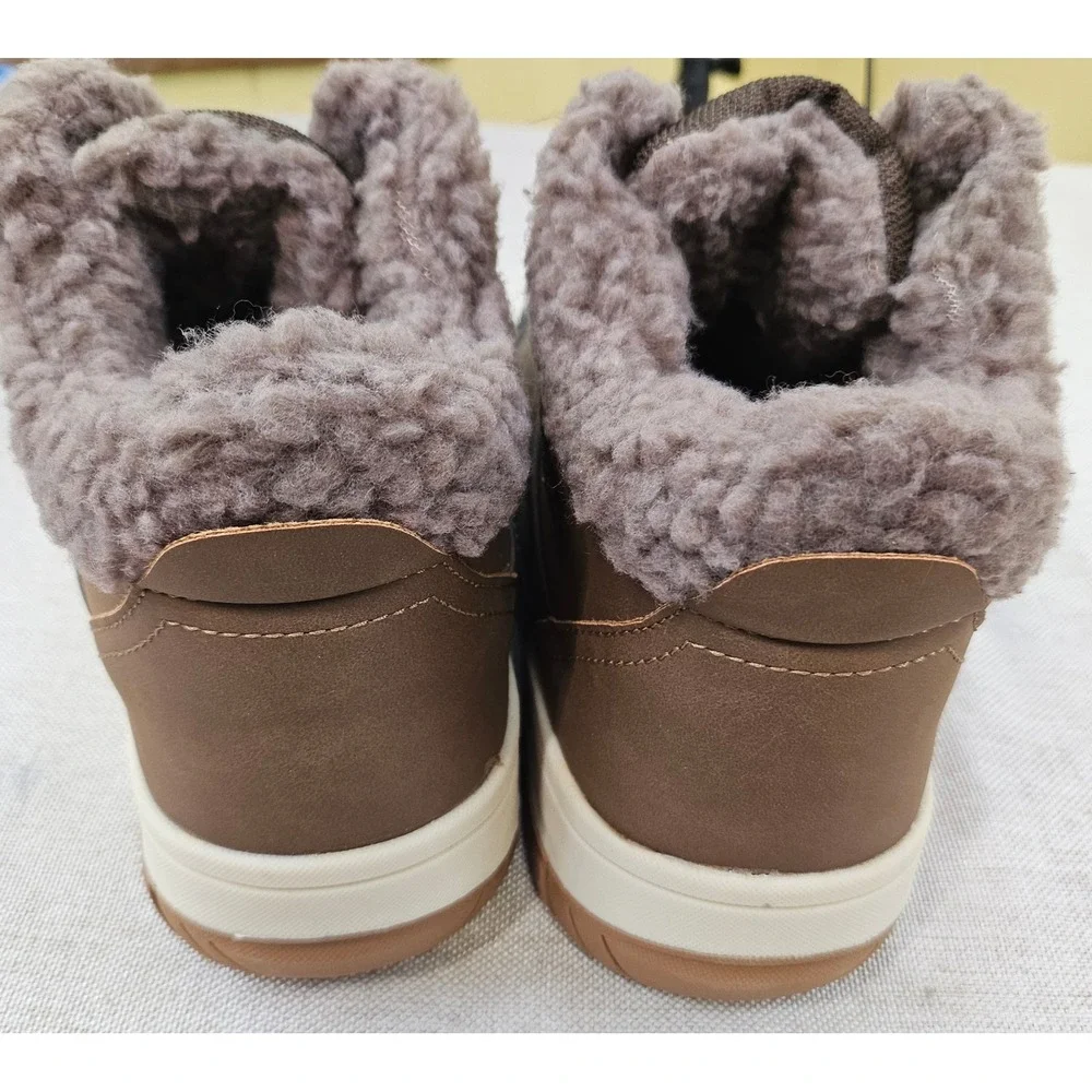 Weatherproof Slope Duck Boots Mens 8M Brown Faux Fur Lined Winter Snow Hiking